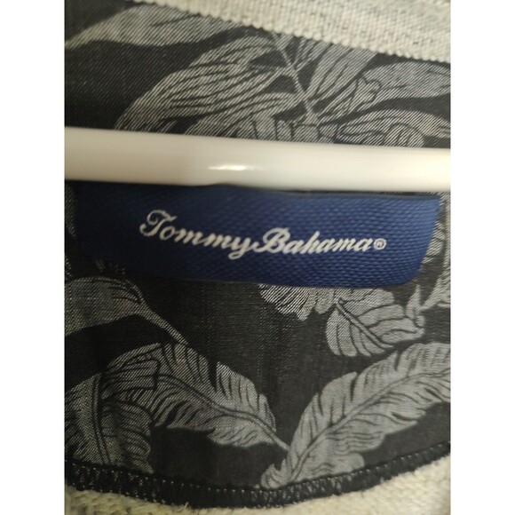 Tommy Bahama Men’s Shawl Collar Sweater XXL Gray Knit Nordic Pattern Cotton Wool - Picture 8 of 10